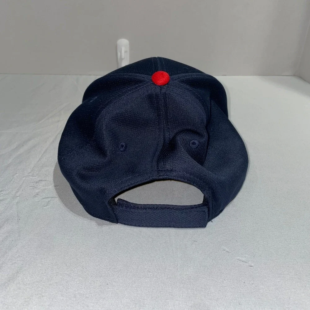 Atlanta Braves MLB Baseball Hat OC Sports Navy Red Adjustable‎ OSFM Cap